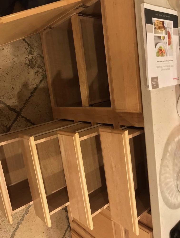 Empty cabinets and drawers cleaned