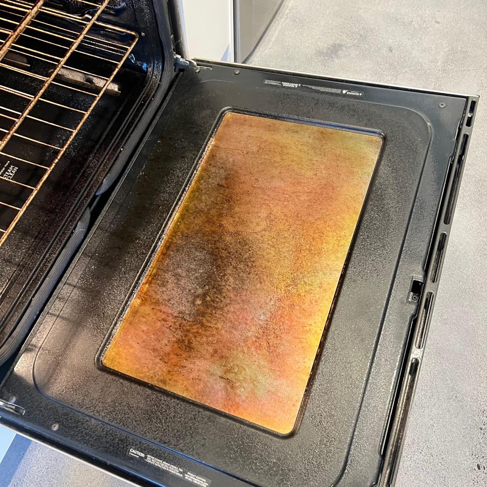 Oven before cleaning